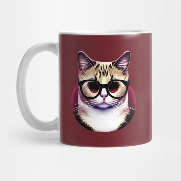 Cat wear glasses by ddesing